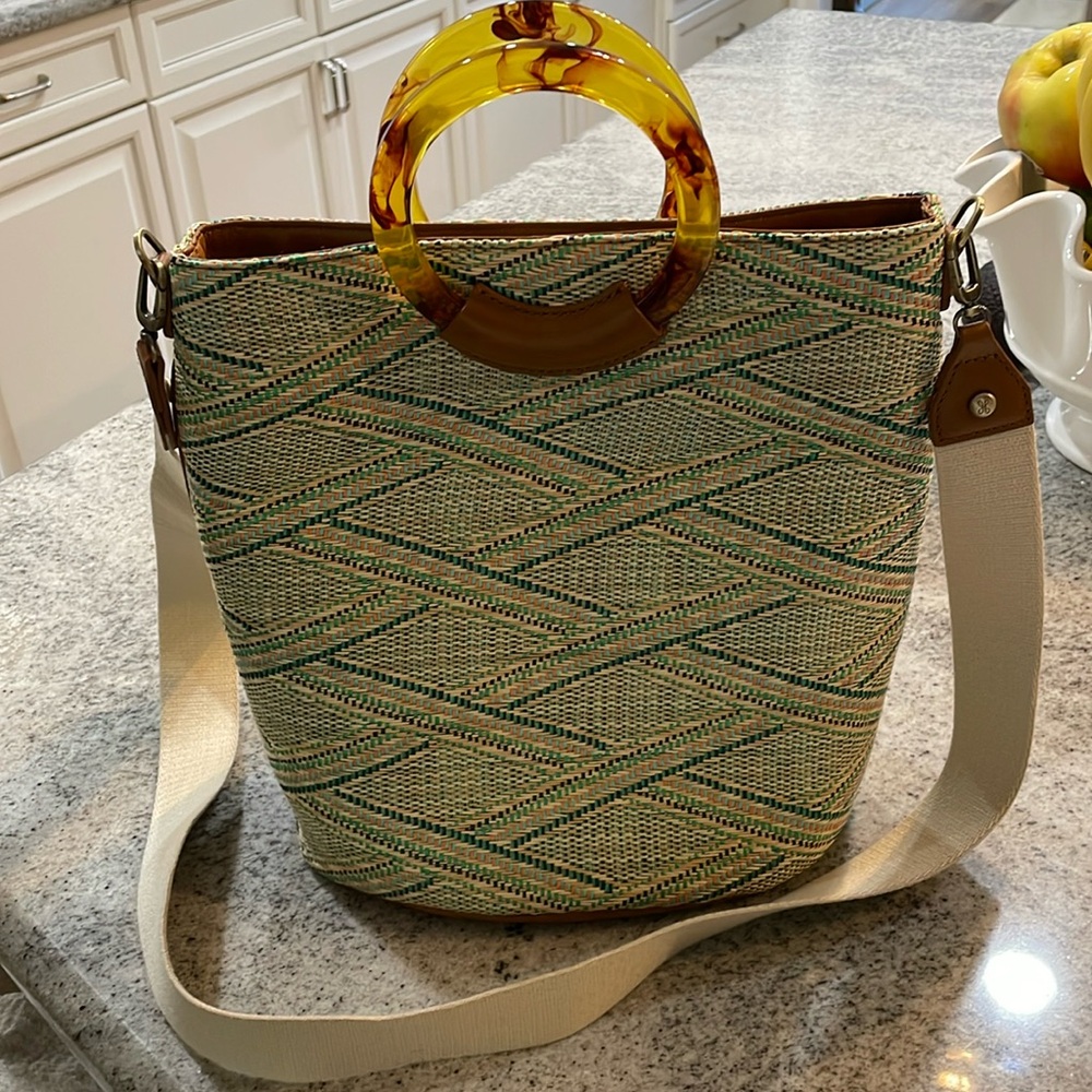 Hobo tweed & leather purse